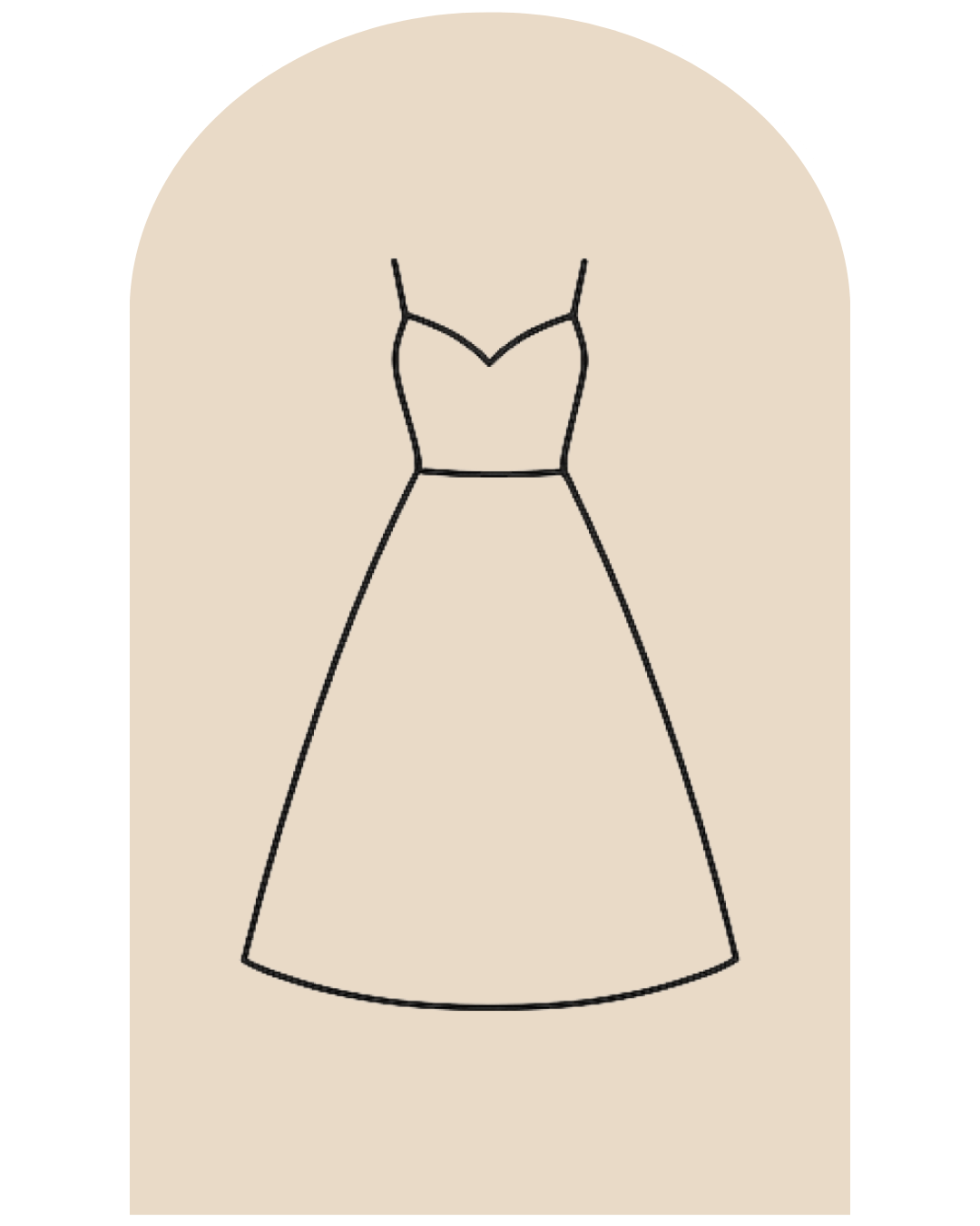 Brautkleid A-Linie Grafik