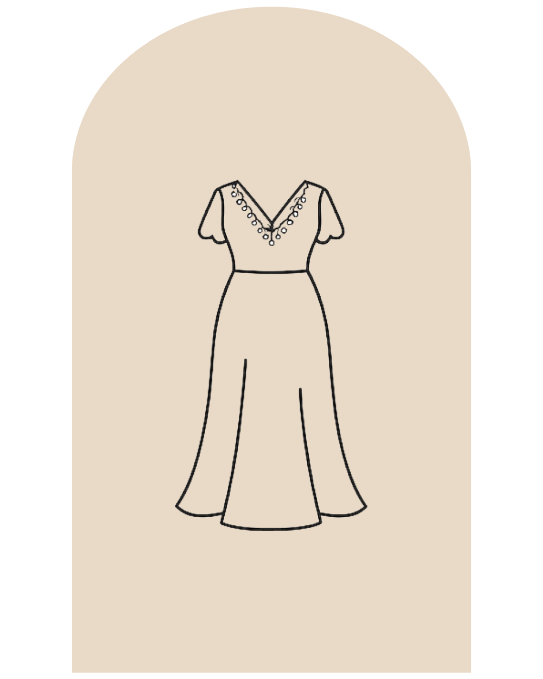 Brautkleid Boho Grafik