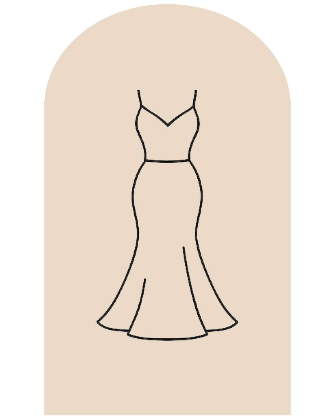 Brautkleid Fit & Flare Grafik